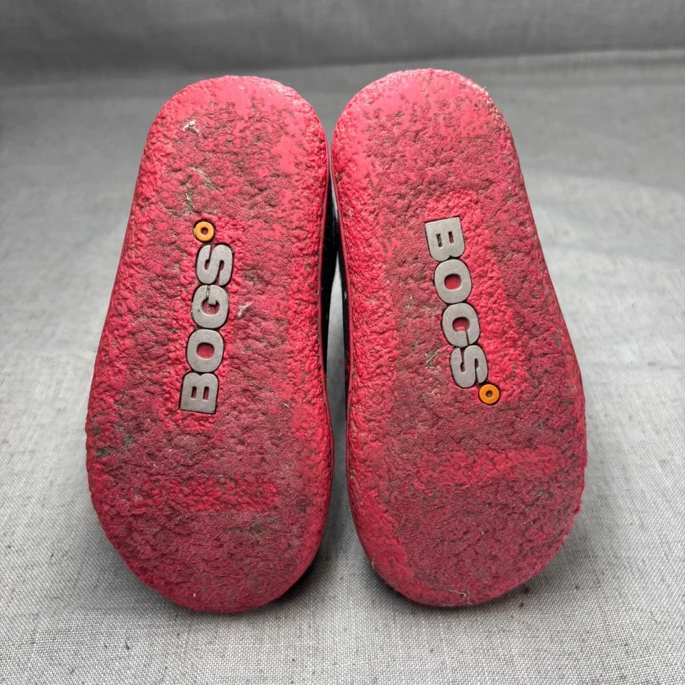 Bogs Baby Boots Black Red  Astronaut Rocket Ship Waterproof Insulated Kid Size 8